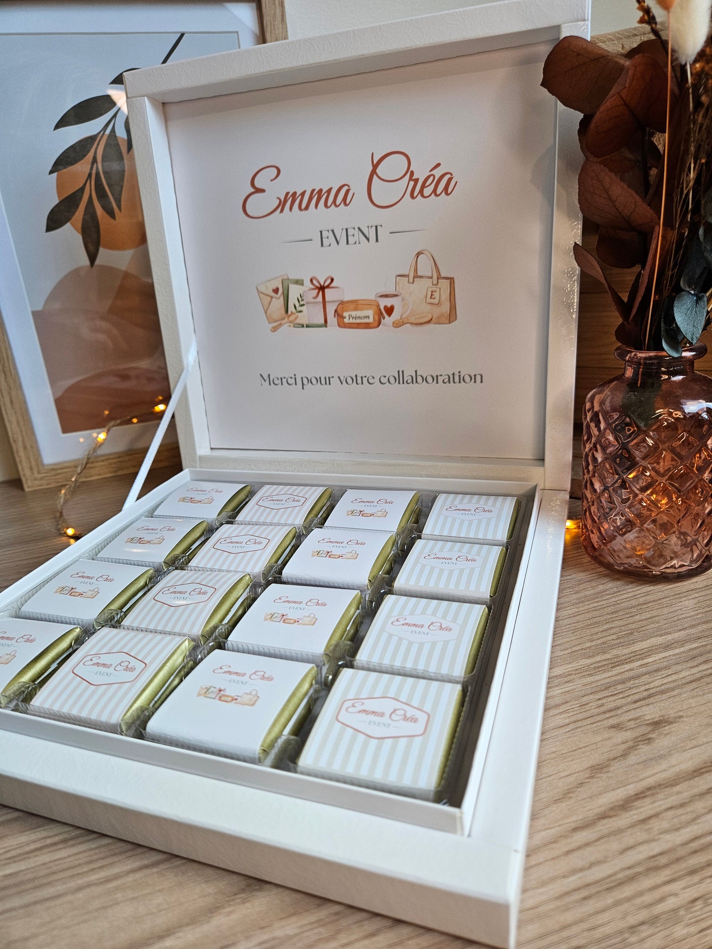Boite de chocolat au lait personnalisée