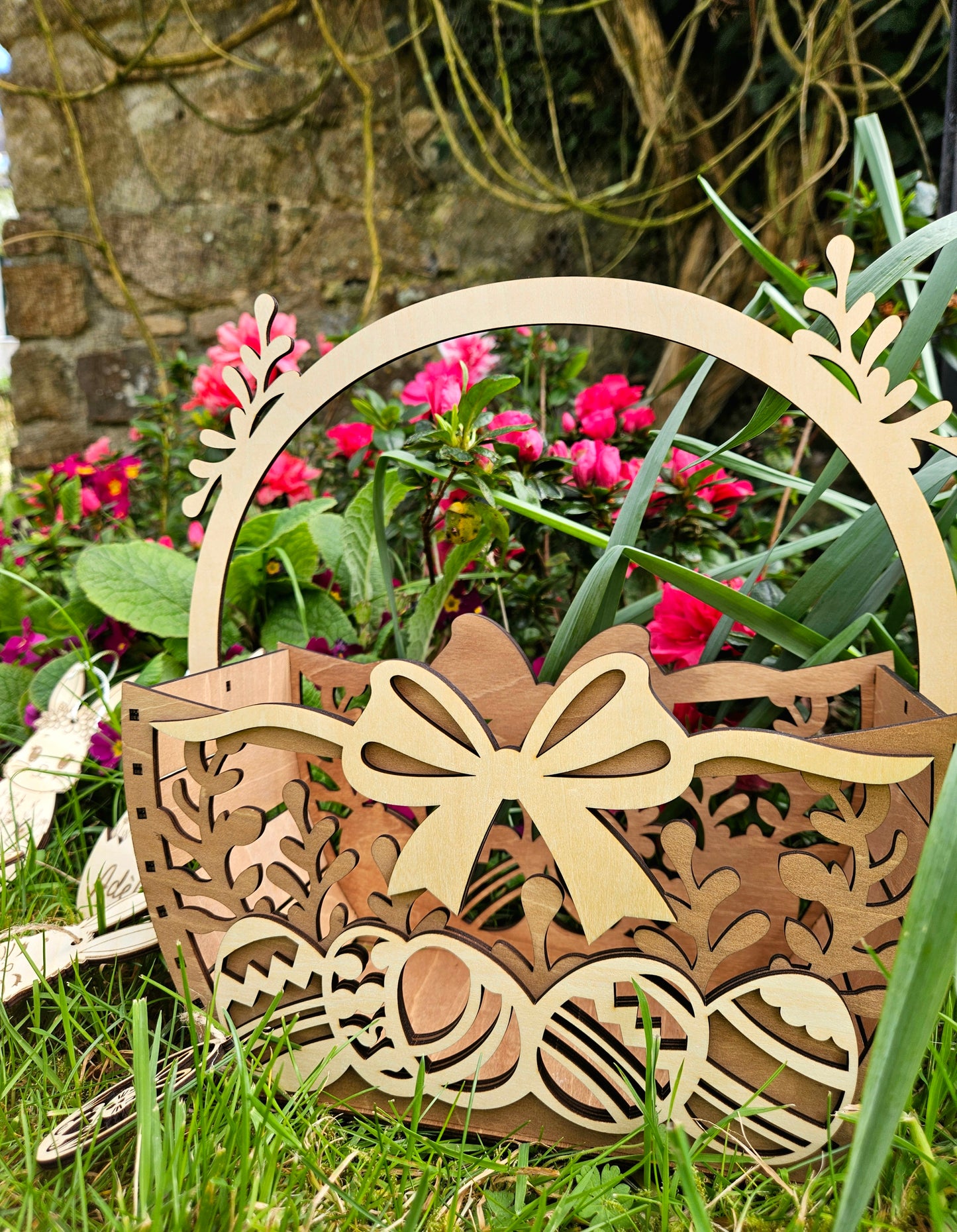 Panier de Pâques en bois personnalisé