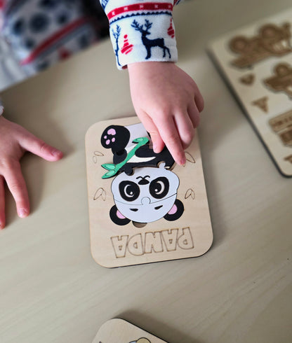 Puzzle animaux en bois – Dès 3 ans
