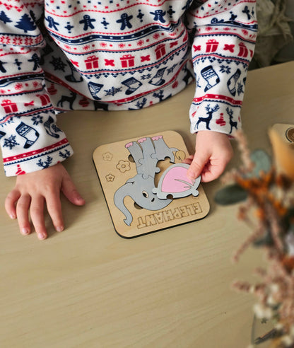 Puzzle animaux en bois – Dès 3 ans