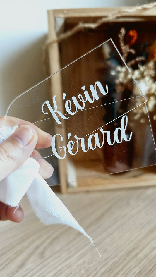 Marque place plexiglass avec ruban