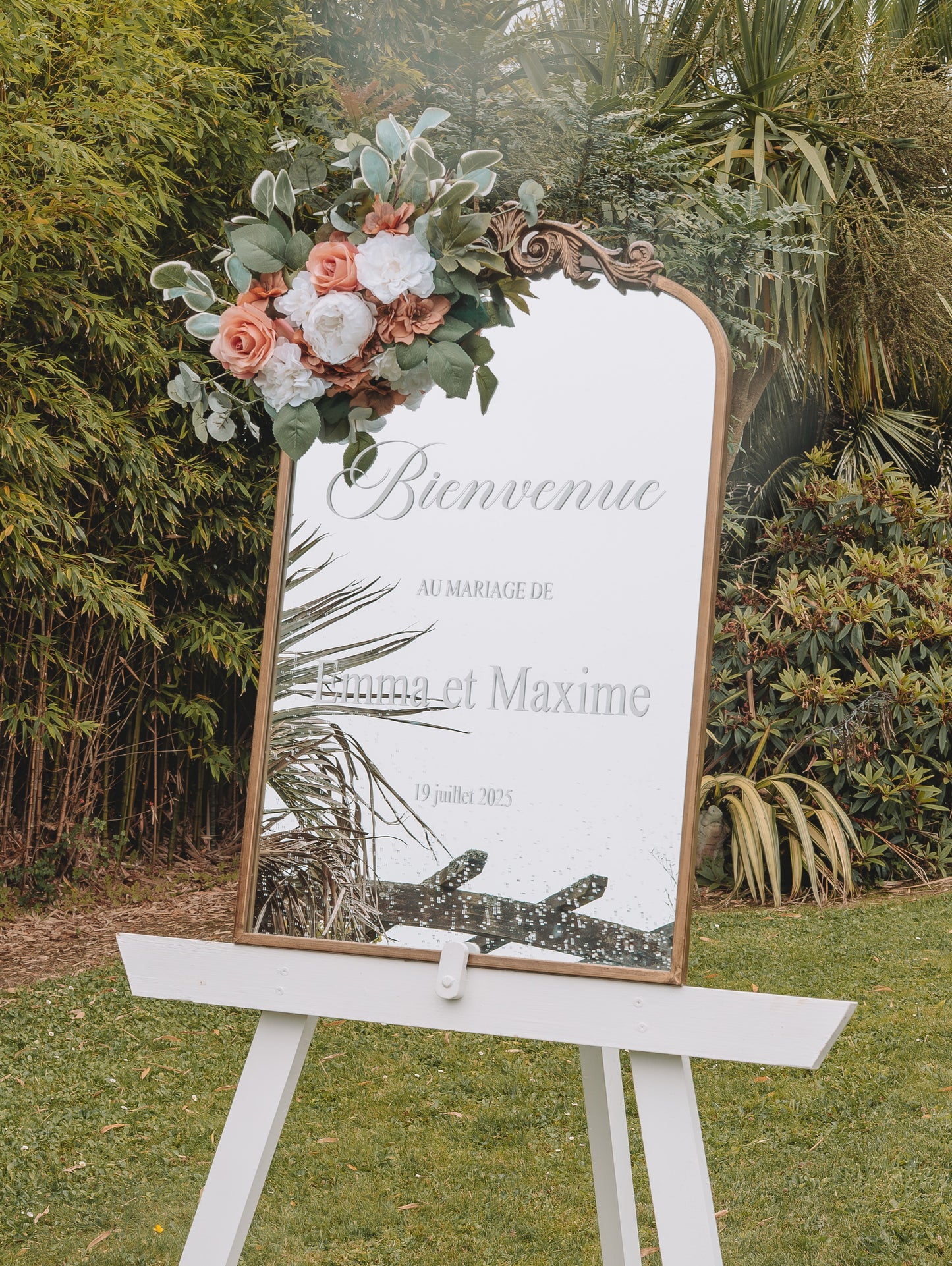 Miroir de bienvenue baroque personnalisé | Location