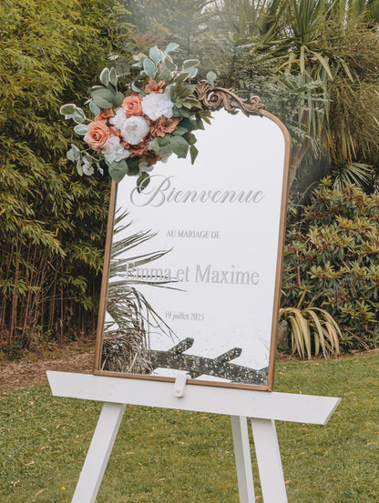 Miroir de bienvenue baroque personnalisé | Location