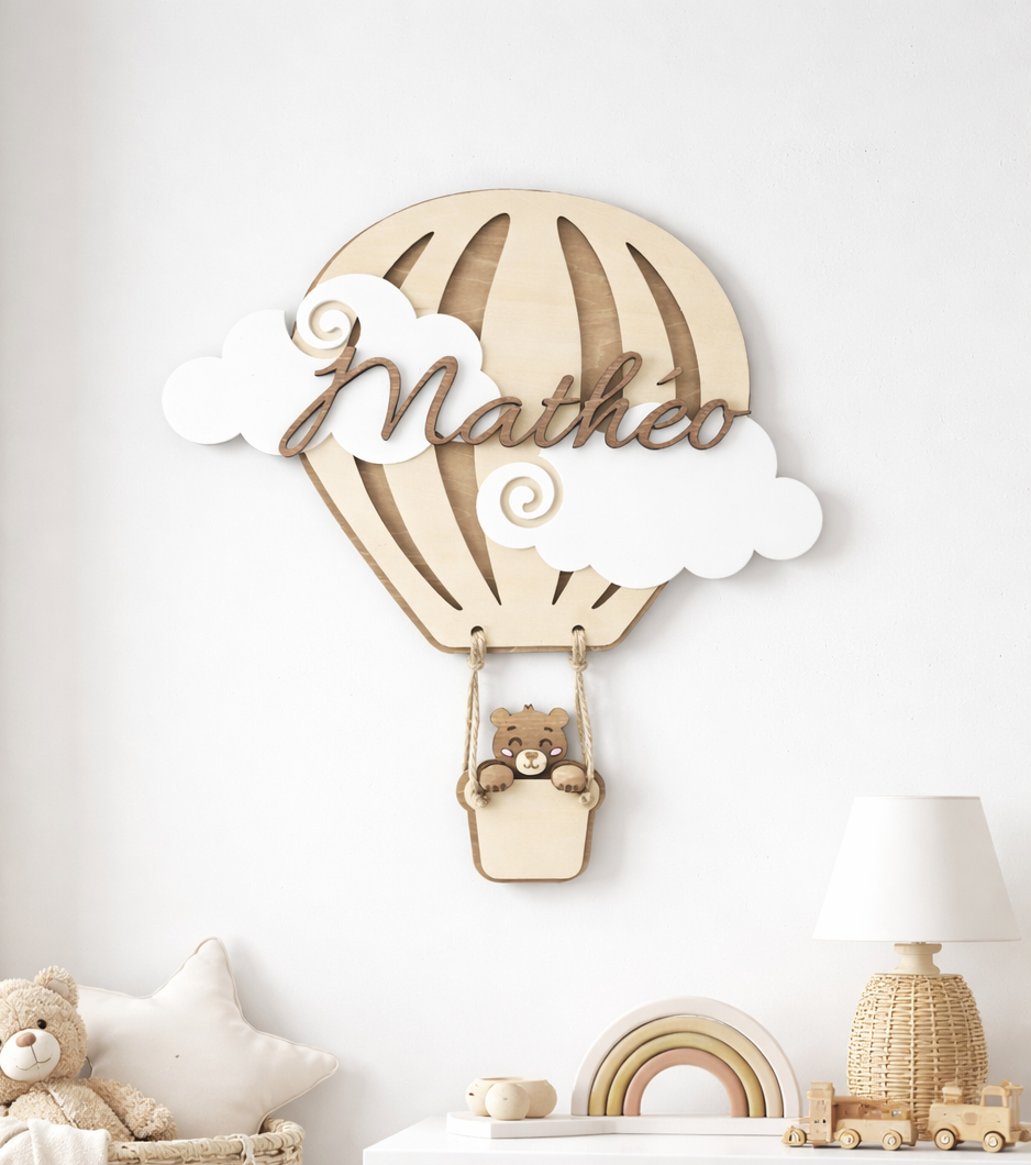 Décoration murale enfant | Montgolfière
